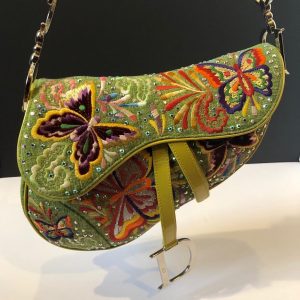 christian dior butterfly saddle bag
