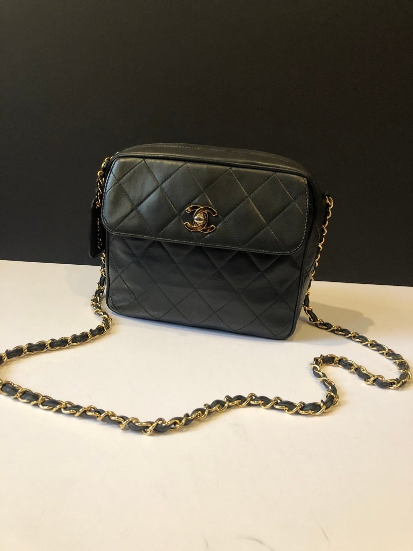 CHANEL Camera Clutch Timeless Quilted Cross-Body Bag 1994 - Chelsea Vintage  Couture