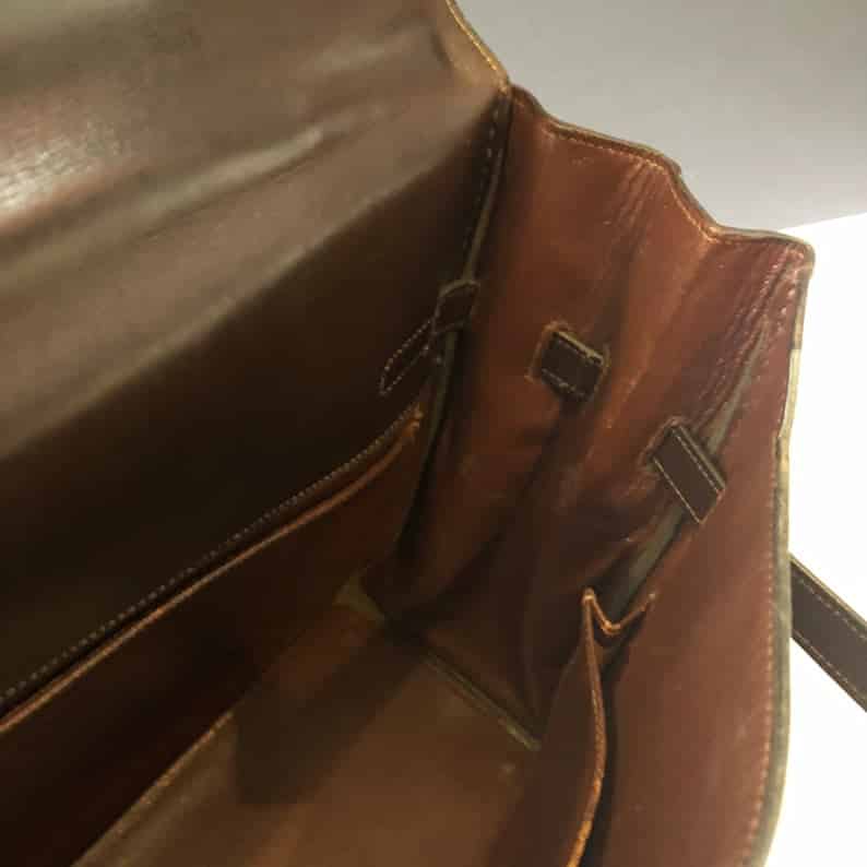 HERMÈS RARE Vintage Kelly Monaco 30cm Handbag In Brown Box Calfskin Circa  1960 For Sale at 1stDibs