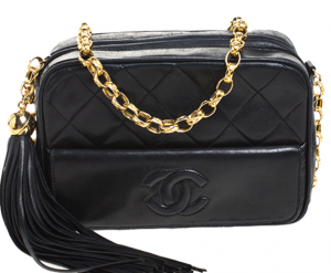 Chanel Vintage Tassel Charm Camera Bag Black Lambskin Gold Hardware – Coco  Approved Studio
