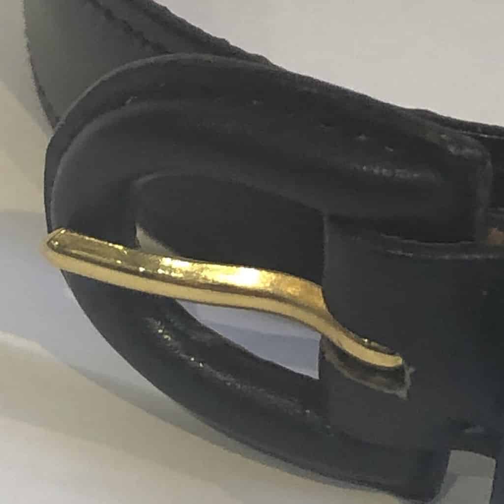 HERMÈS Belt Vintage Calfskin Leather Black Small Rare W/Box - Chelsea  Vintage Couture
