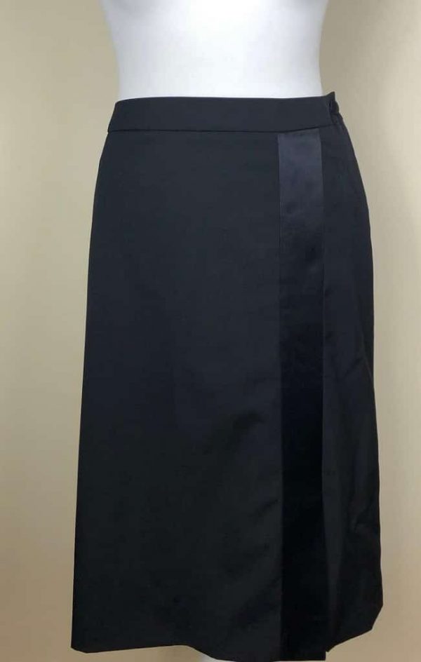 YVES SAINT-LAURENT Vintage Black Smoking Pencil Skirt Trimmed Satin ...