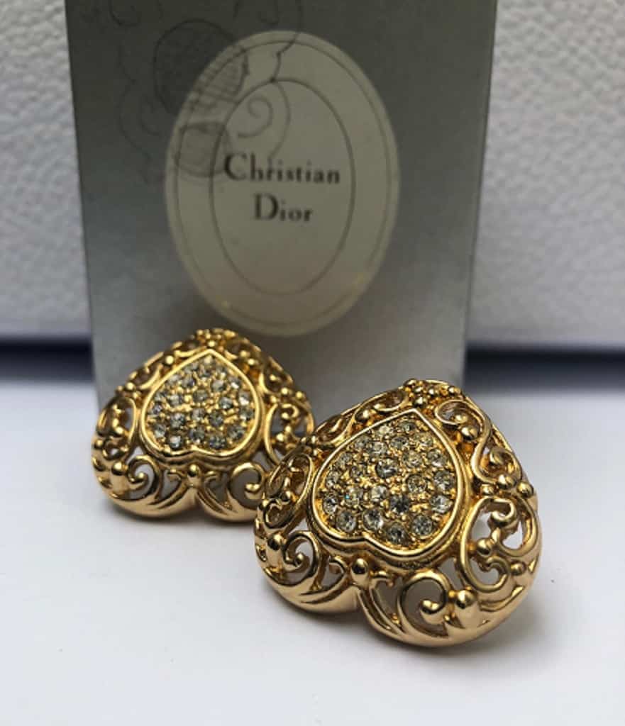 Vintage Christian Dior Clipon Earrings  felt