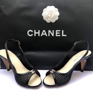 CHANEL, Shoes, Soldchanel Ballerina Cap Toe Cc Classic Flats Burgundy  Black 375