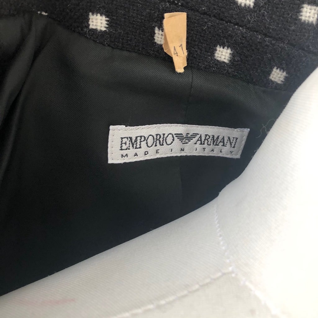 EMPORIO ARMANI Vintage Blazer Black White Runway Collection Jacket 