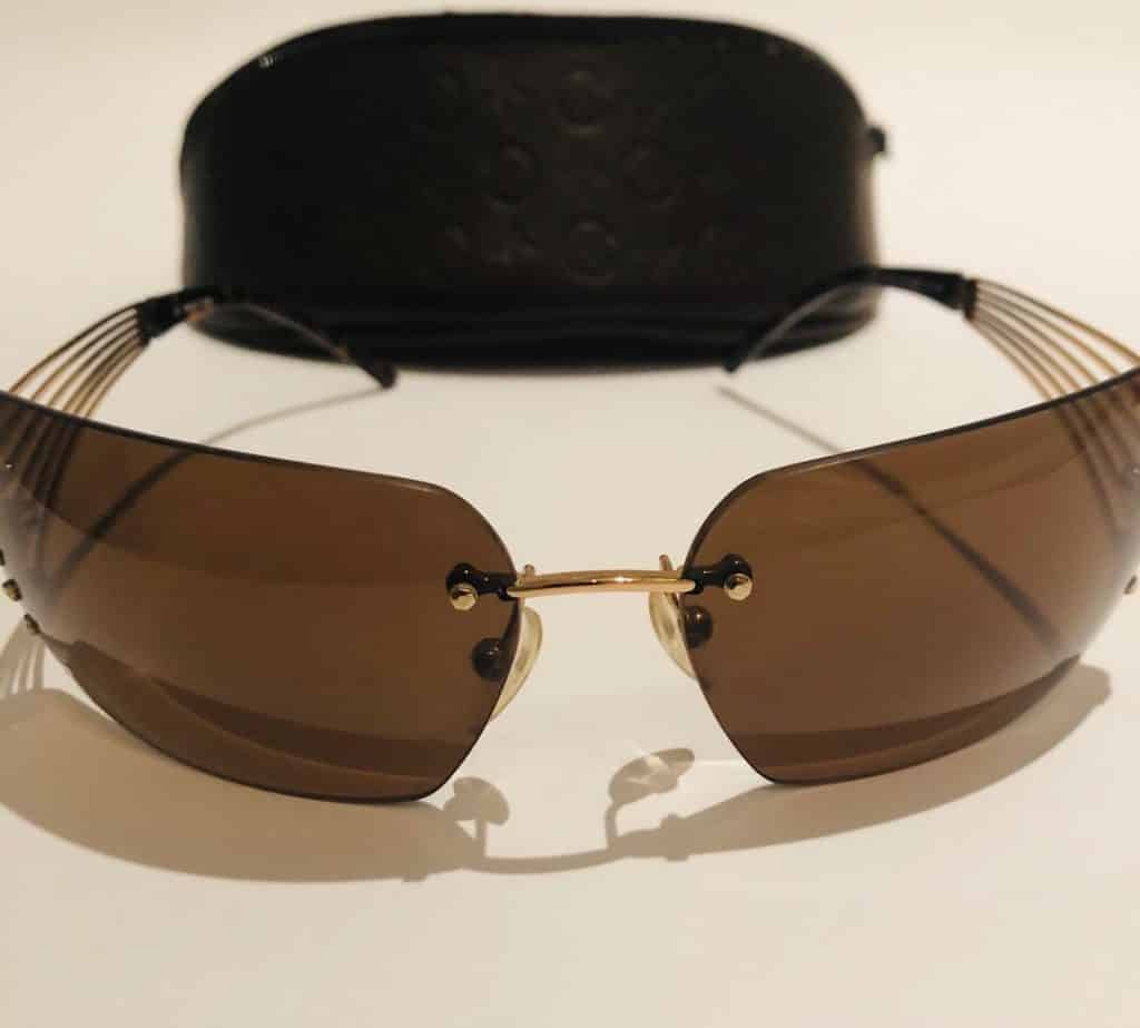 CELINE Crystal Rimless Aviator Sunglasses - Chelsea Vintage