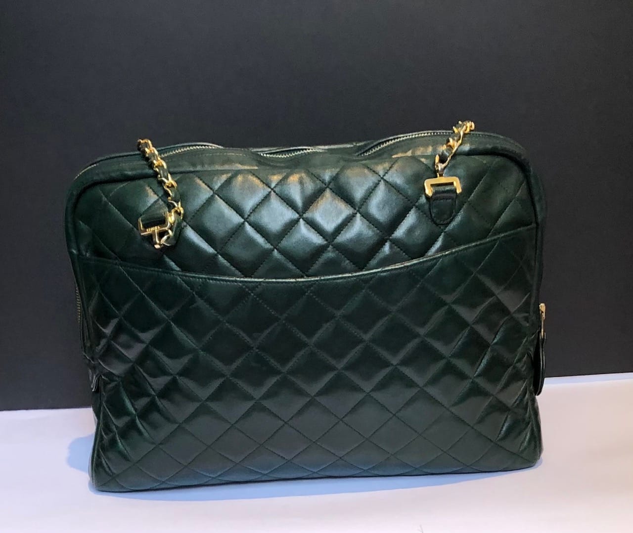 Chanel Vintage Turquoise Quilted Lambskin Leather Small Double Flap, Lot  #58194