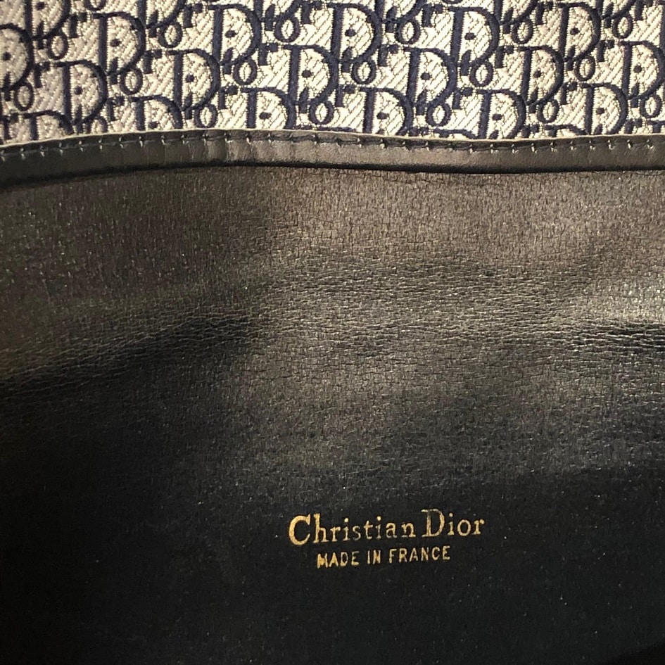 CHRISTIAN DIOR 1970s Monogram Blue Clutch Pouch Bag Vintage - Chelsea  Vintage Couture