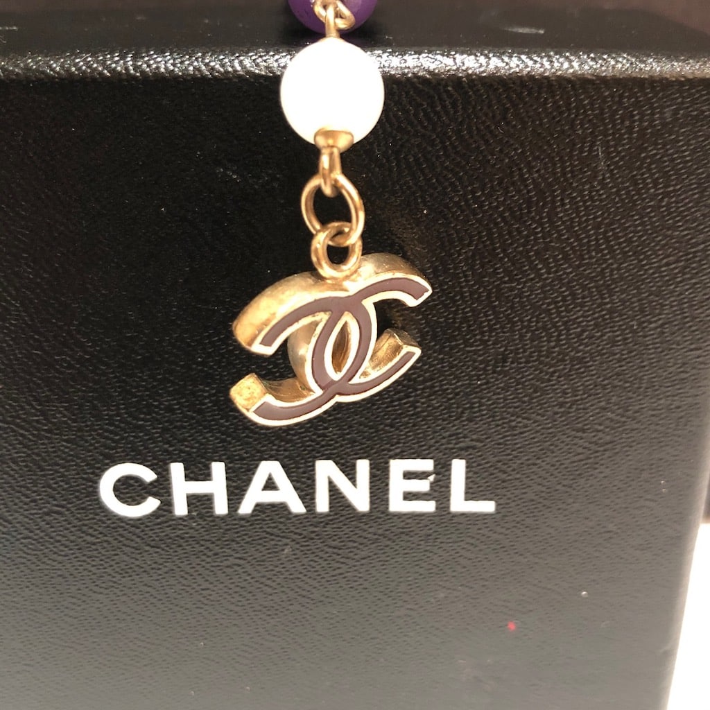 CHANEL Bracelet CC Logo Charm Multi Pearls Gold Tone - Chelsea Vintage ...