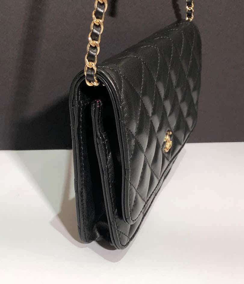 chanel wallet on chain woc leather