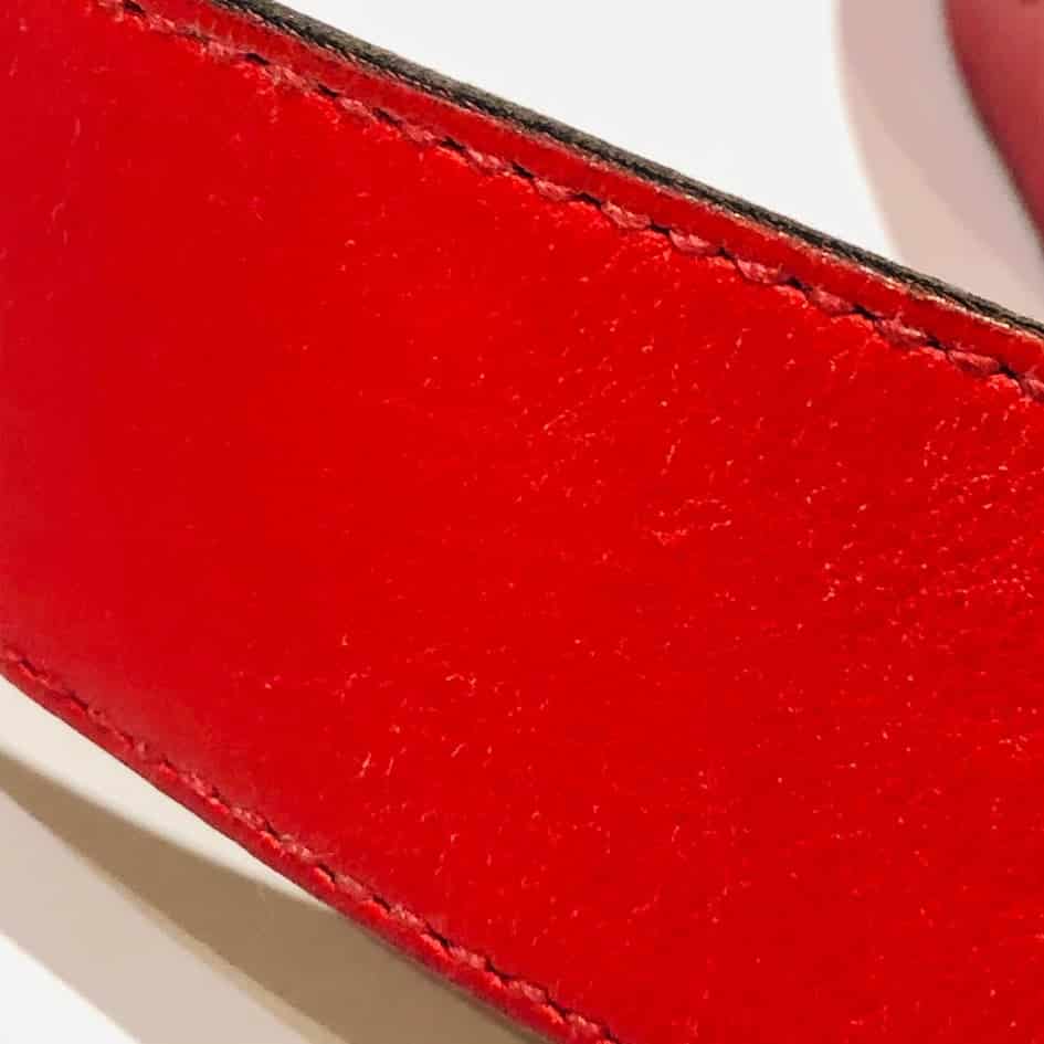 Leather belt Yves Saint Laurent Burgundy size 100 cm in Leather