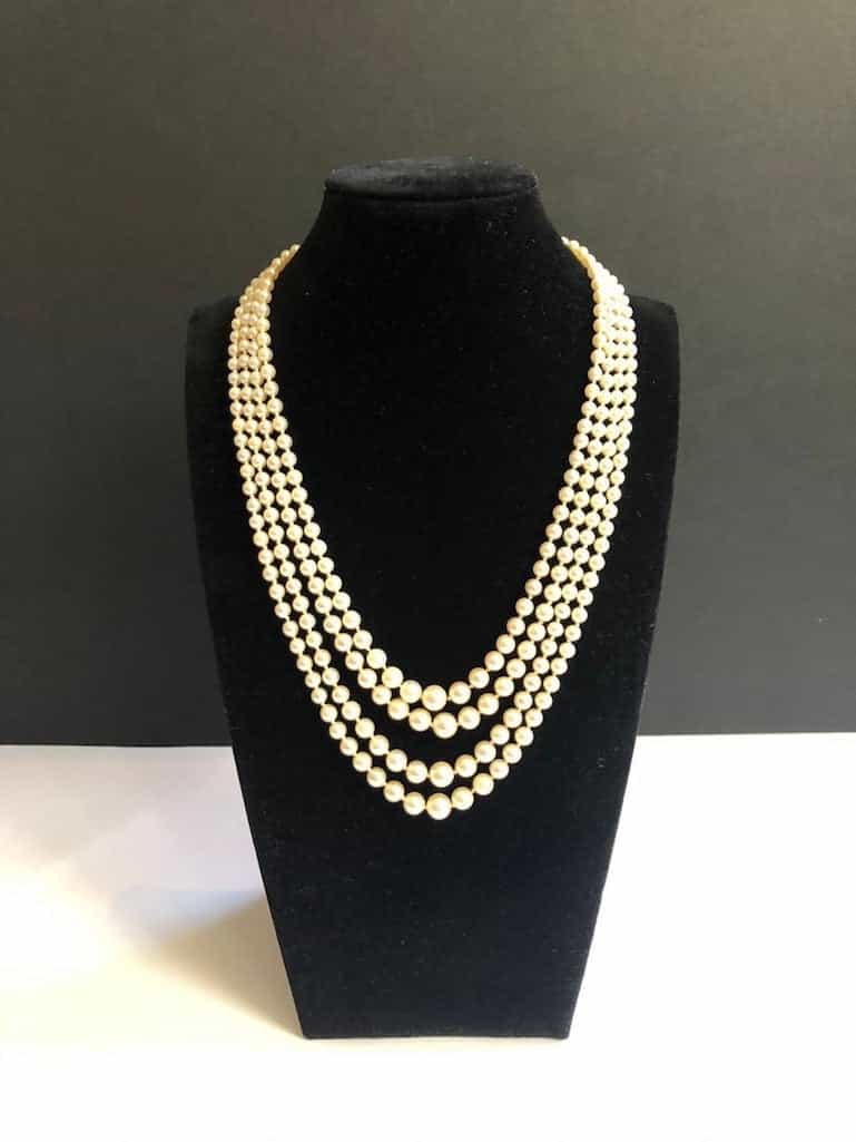 Sri Jagdamba Pearls Tulsi 4 Lines Pearl Necklaces : Amazon.in: Fashion