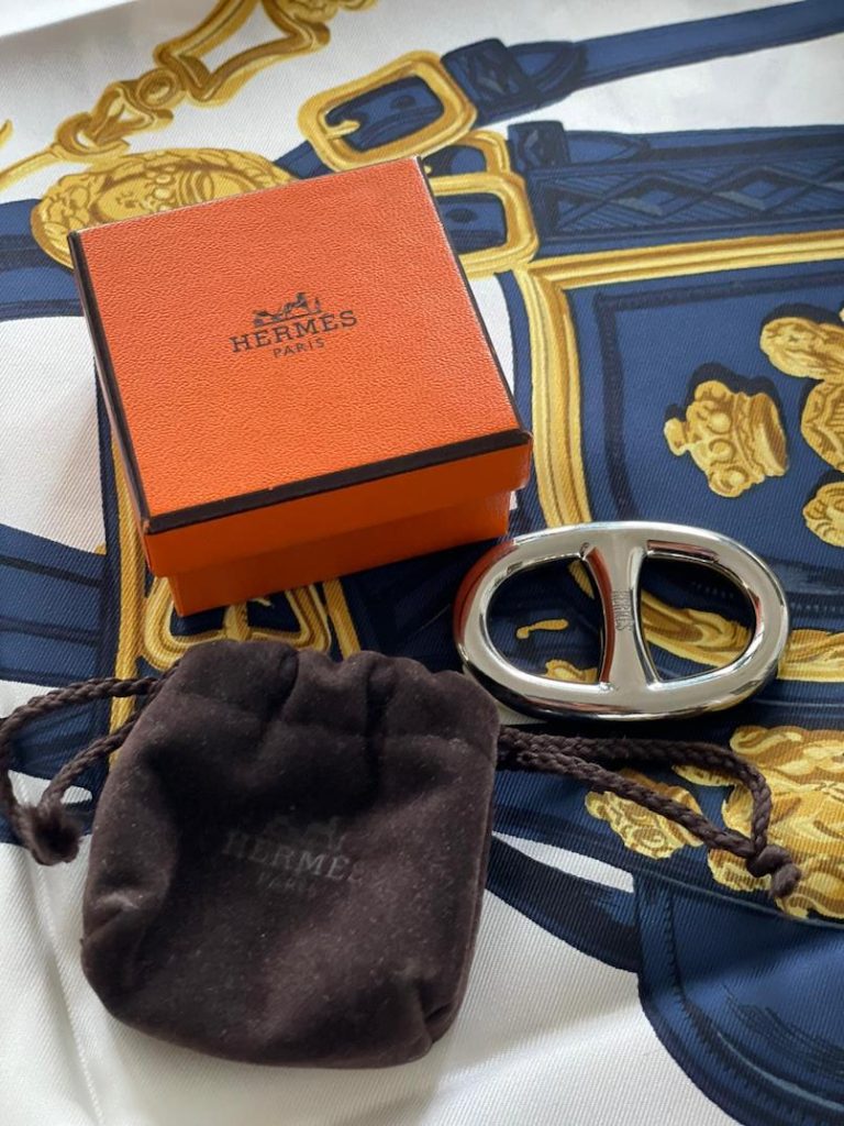 HERMES Permabrass Chaine D'ancre Scarf Ring 1250851