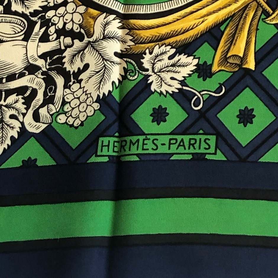 HERMÈS Scarf Carré La Treille - Hussard et Cantinière 1964 Rare Green ...