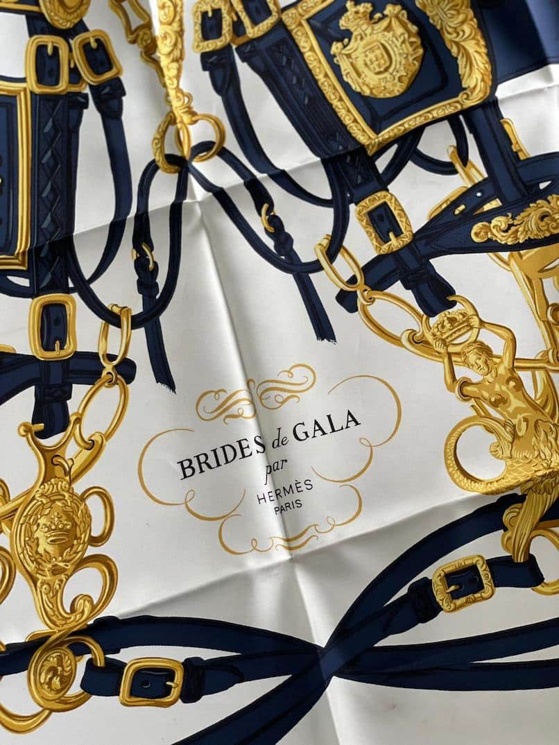 Hermes 2015 Sky Navy Brides de Gala Brode Main Twill 90cm New!