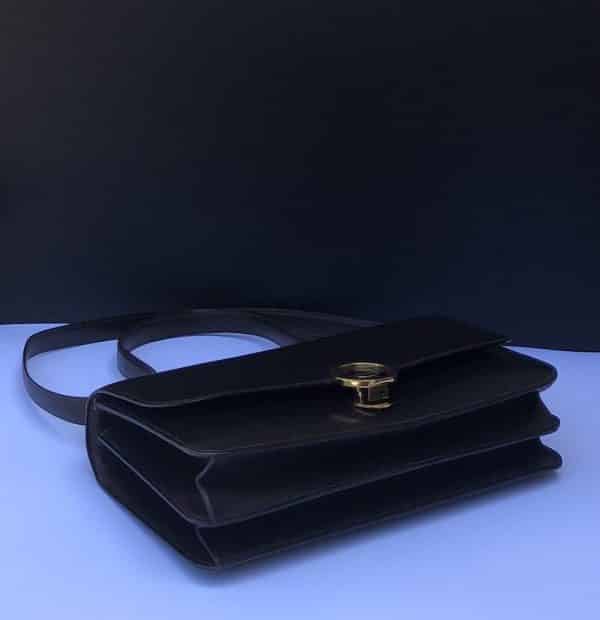 HERMÈS 1985 Jige Clutch Box Leather Never Worn W/Box Vintage - Chelsea  Vintage Couture