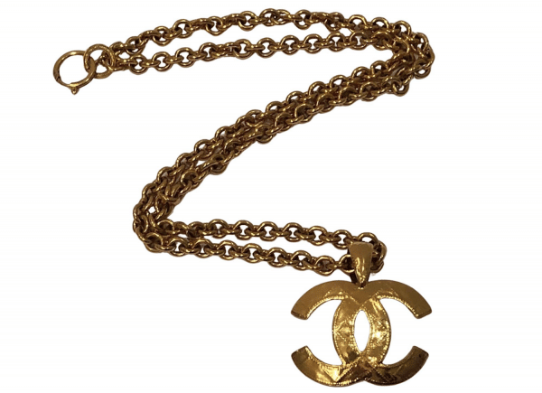 Chanel pendant cc logo necklace