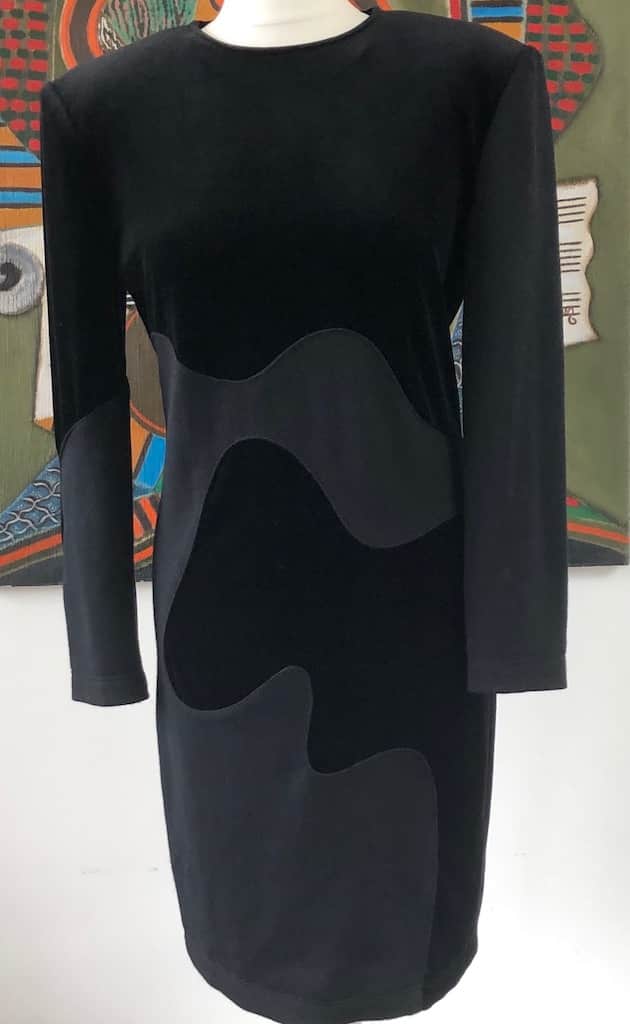 Louis Feraud 1980s Size 10 Novelty Umbrella Print Short Sleeve Vintage  Dress 80s