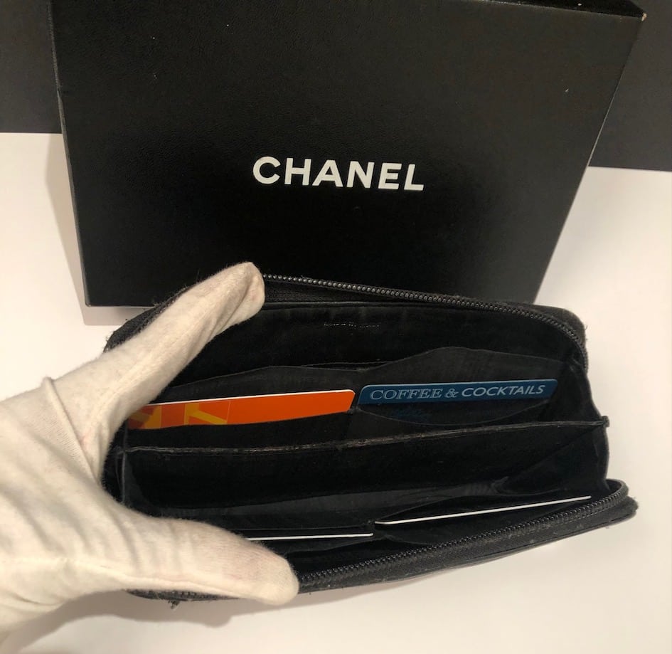 Vintage Chanel P CC N.Y. Zip Around Wallet!