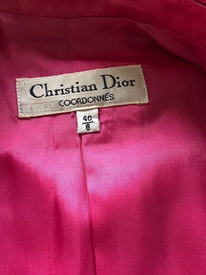 CHRISTIAN DIOR Vintage Pink Double-Breasted Blazer Circa 1990s ...