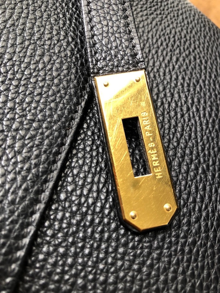 Hermes Kelly bag 32 Retourne Gold Togo leather Silver hardware