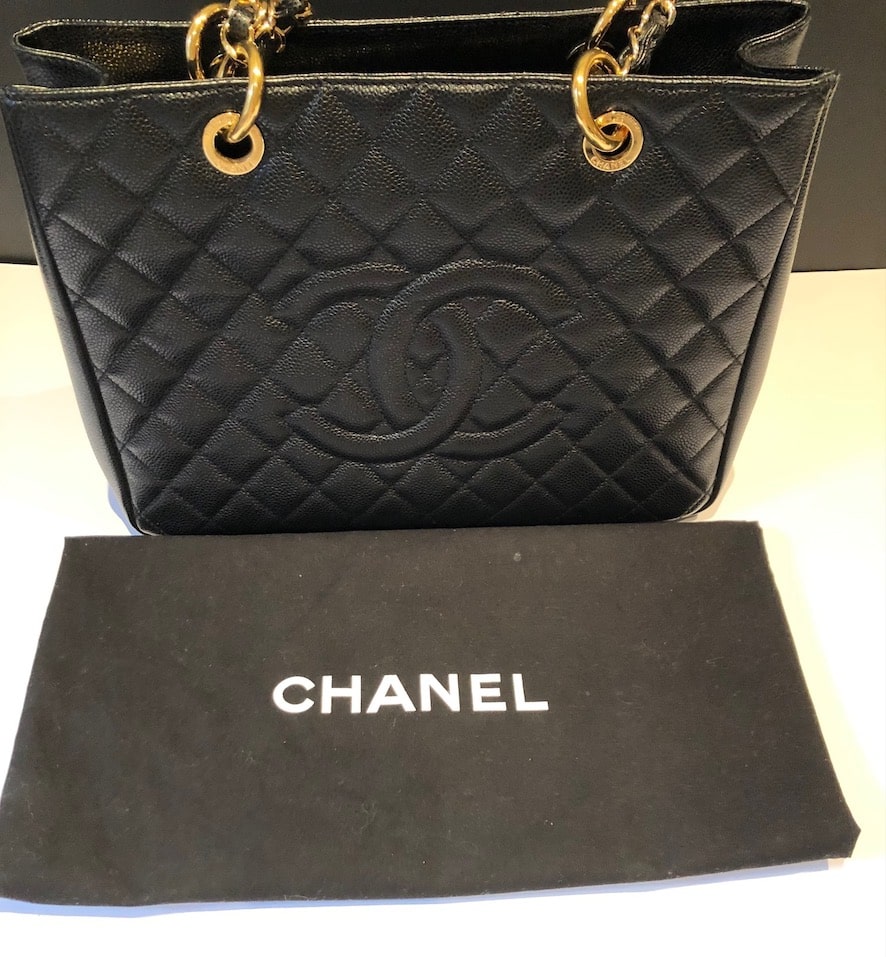 CHANEL GST Grand Shopping Tote Black Large Bag 2014 - Chelsea