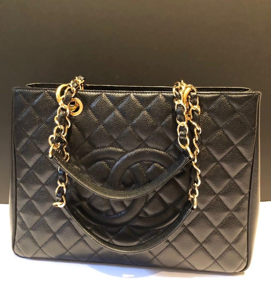 CHANEL GST Grand Shopping Tote Black Large Bag 2014 - Chelsea Vintage  Couture