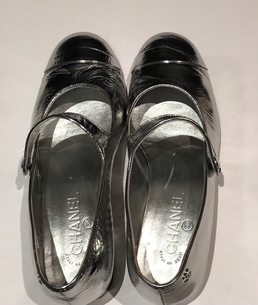 Slingback leather ballet flats Chanel Black size 40 EU in Leather - 34997435