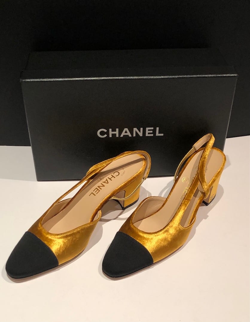 Chanel Quilted Slingback Sandals Leather Slingback Sandals - Black