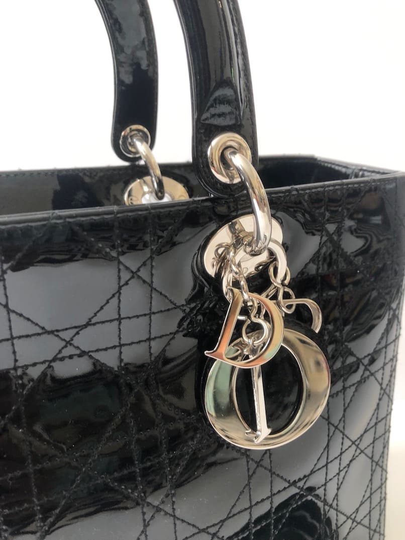 Small Lady Dior Bag Black Patent Cannage Calfskin  DIOR US