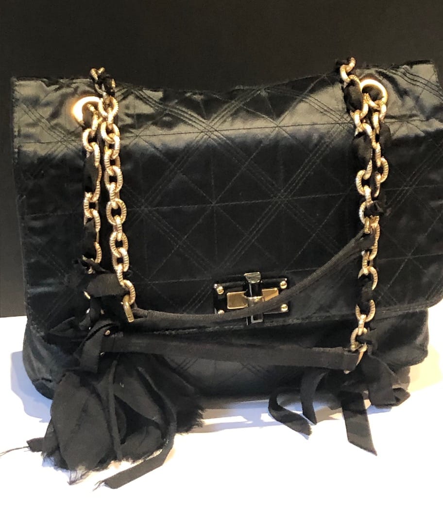 Guy Laroche Quilted Leather Handbag with Chain Strap - Handbags & Purses -  Costume & Dressing Accessories