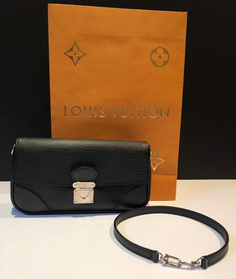 Louis Vuitton Black Epi Vintage Clutch 1989 - Katheley's