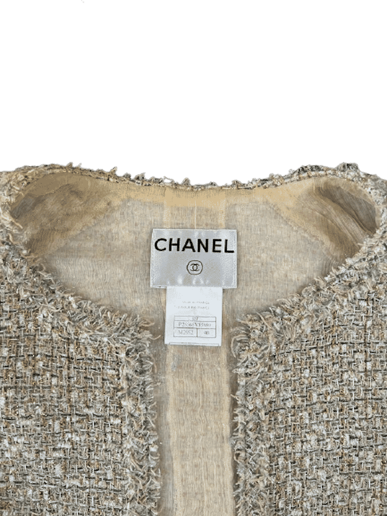 CHANEL 2005 Spring Multi Colour Tweed Short Jacket With Metallic