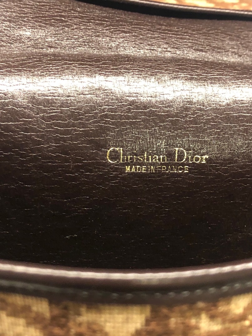 CHRISTIAN DIOR Vintage Bobby Brown Monogram Bag CD Metal Logo Circa 1980s -  Chelsea Vintage Couture