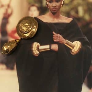 Yves Saint-Laurent 1980s Drop Brooch Large Gold