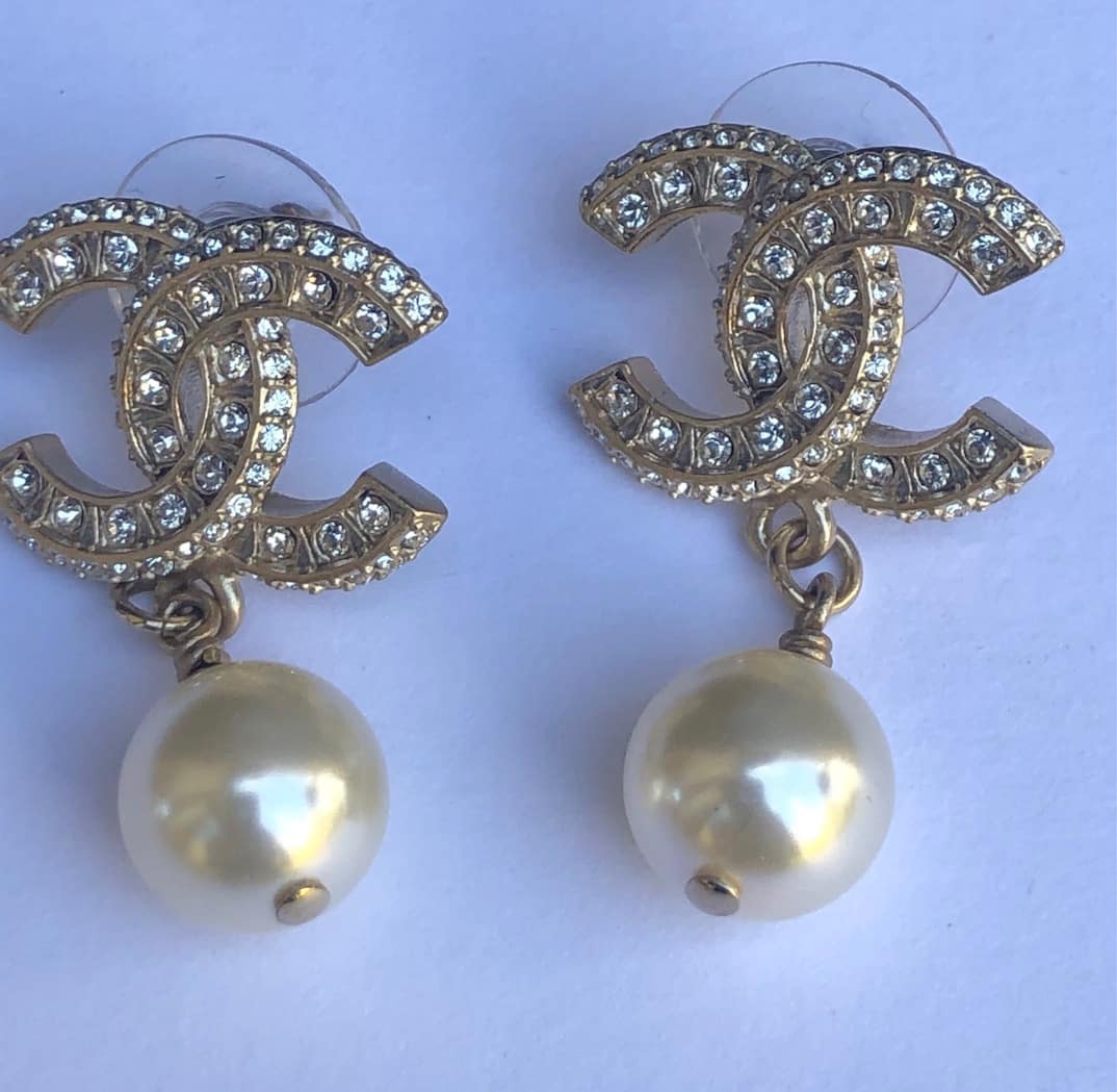 dainty chanel earrings