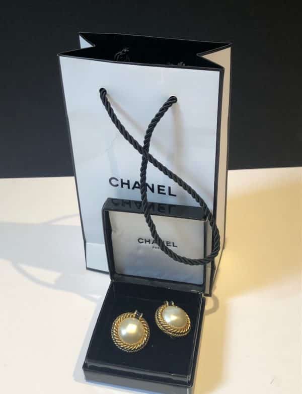 Chanel Vintage Pearl Earrings