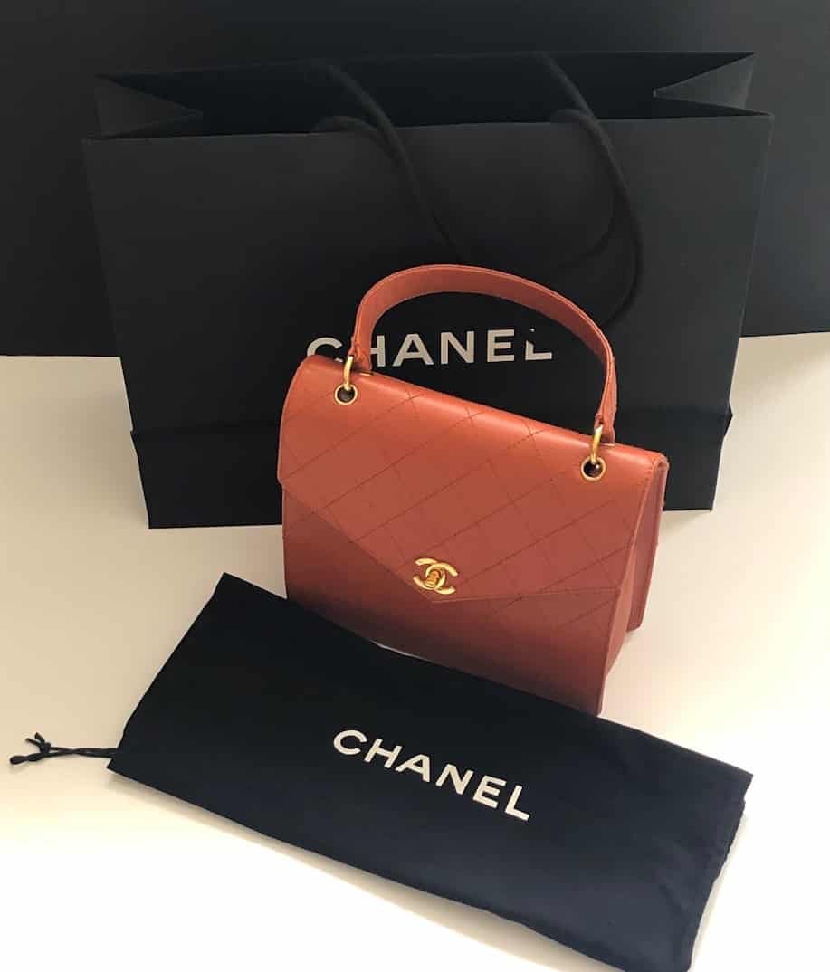 CHANEL CC TURN-LOCK TOP HANDLE KELLY FLAP BAG BROWN QUILTED