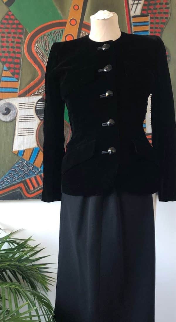 Yves Saint-Laurent Haute Couture Suit Velvet