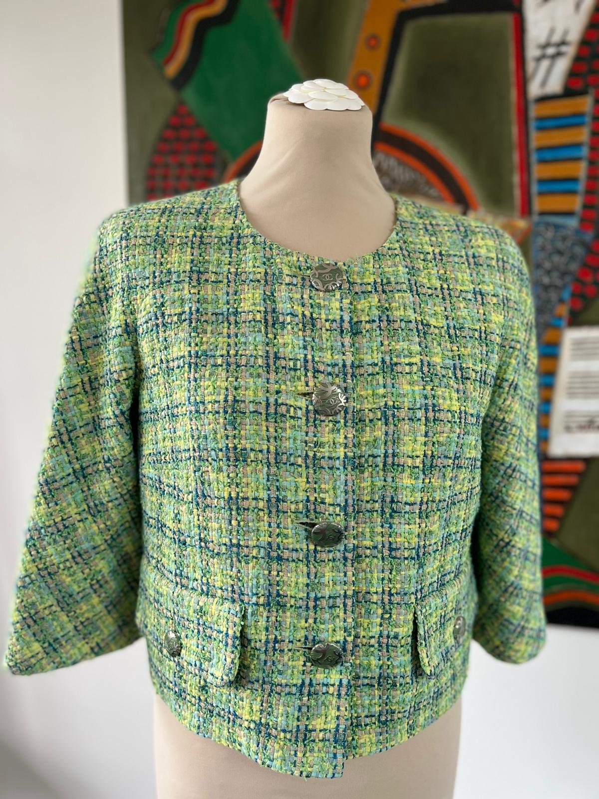 CHANEL 2019 Tweed Jacket Lime Green Spring Collection - Chelsea Vintage  Couture