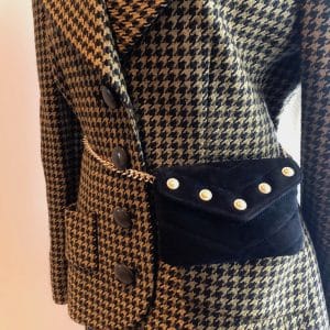 chanel black cc logo envelope mini shoulder chain bag & belt 2018
