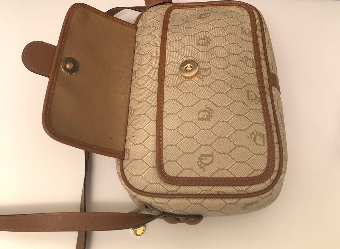 Dior 1990s Honeycomb Flap Crossbody Bag