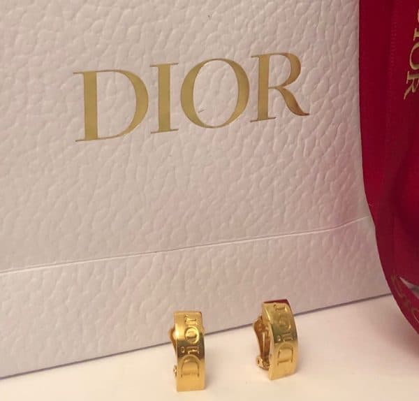 Dior logo earrings