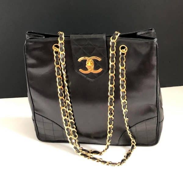 Chanel black vintage Tote bag