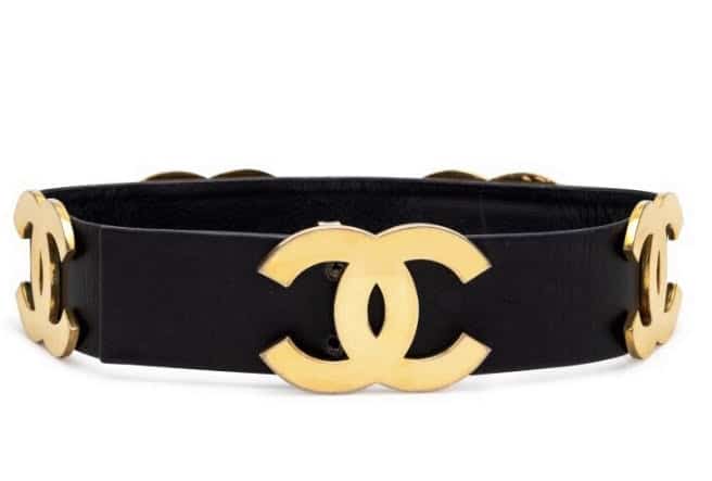 Leather belt Chanel Black size Not specified International in