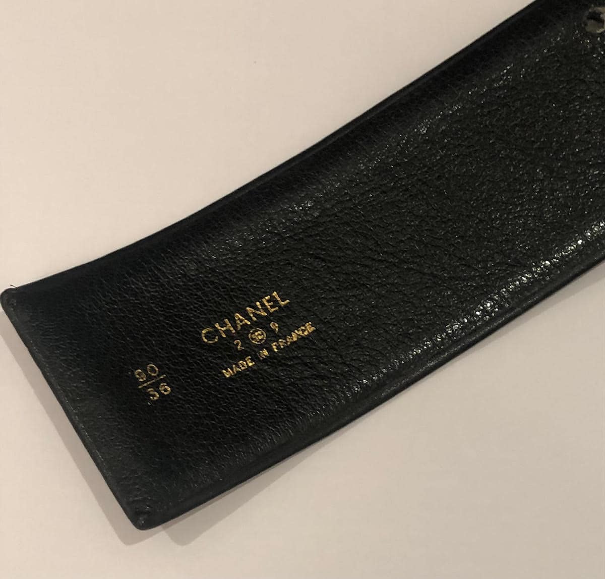 CHANEL Black Leather & Gold Metal Belt Wide Oversized Multi CC Logo 1992 -  Chelsea Vintage Couture