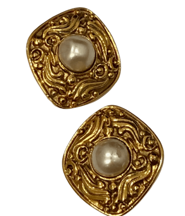 Baroque chanel earrings