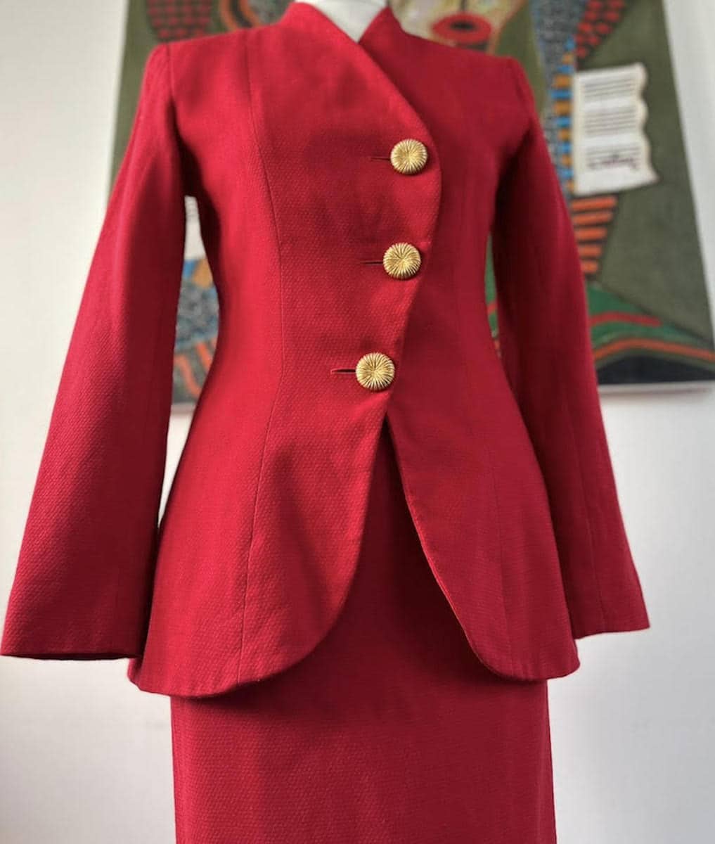 SOLD ~ Vintage 1970s Yves Saint Laurent Trench Coat - The Red