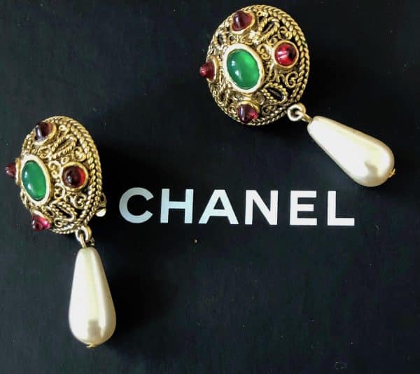 Chanel Vintage Gripoix earrings