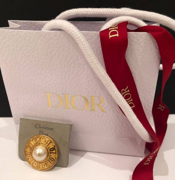 Christian Dior Gold Tone brooch